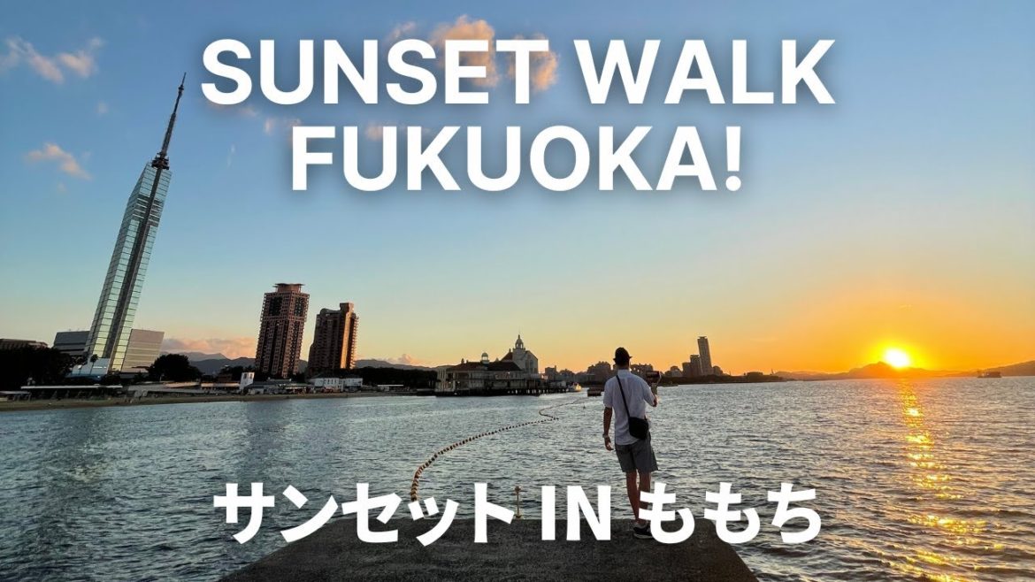 Seaside Sunset Walk in Momochi, Fukuoka! / サンセットinももち
