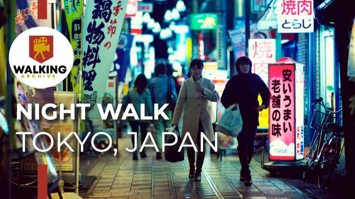 Japan Walk TV -  Scenic Night Walk Tokyo - Japan Virtual Tour  [ASMR]