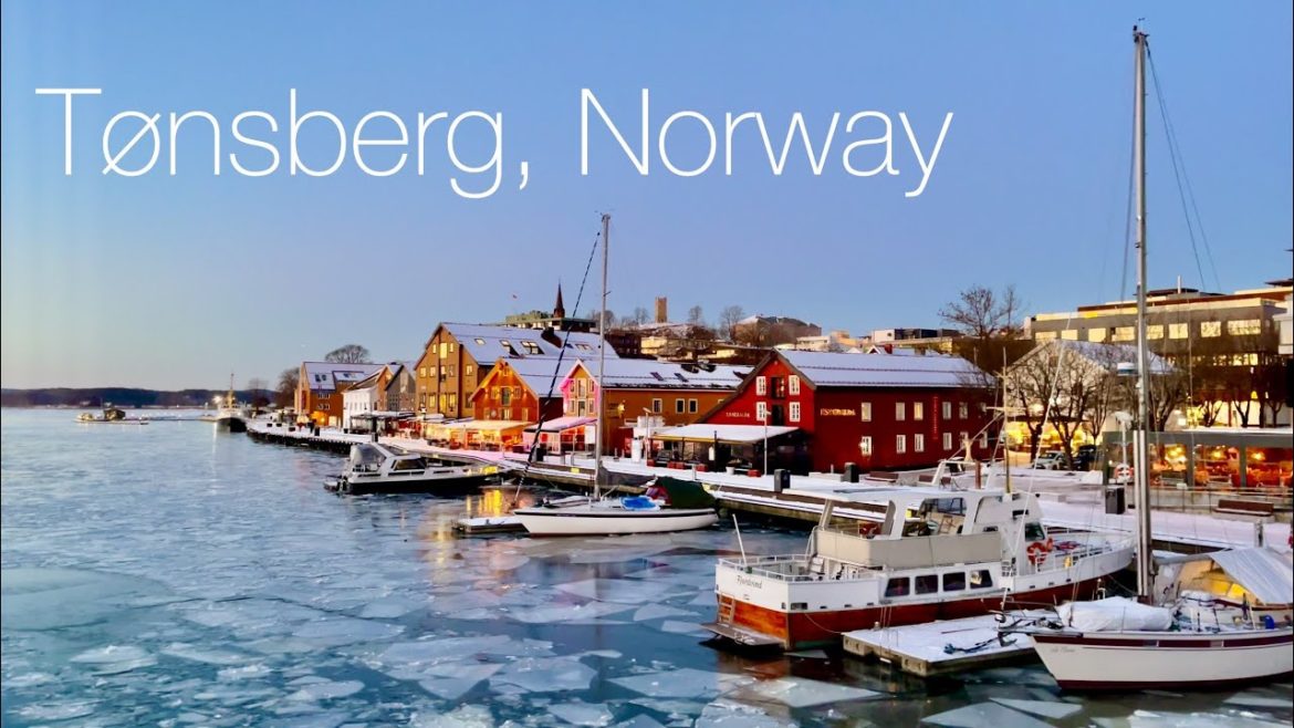 【4K/HDR】Norway Tønsberg | Walking In The Snow - Relaxation Scenes With Ambient Sounds