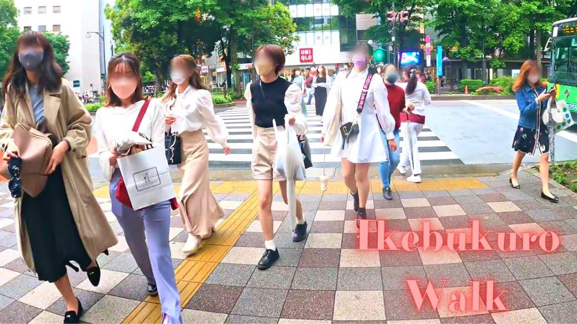 Just walk. Ikebukuro Tokyo in Japan walking tour. 【4K ASMR 】5.2022