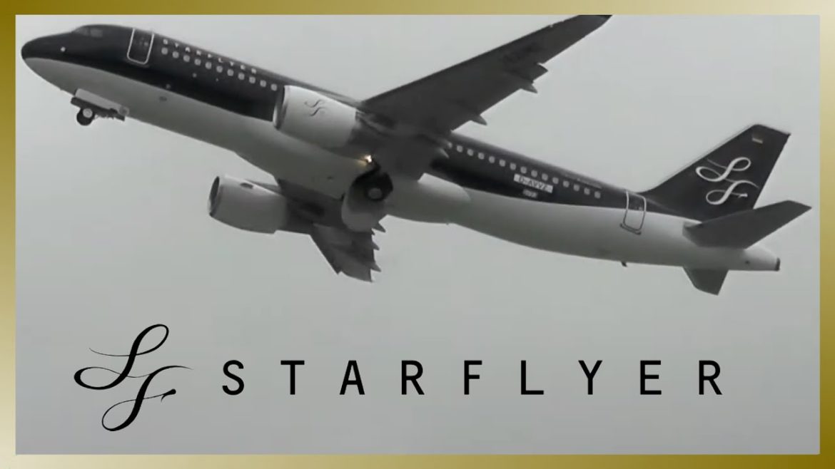STARFLYER Airbus A320 // Takeoff and Landing at Hamburg Finkenwerder Airport