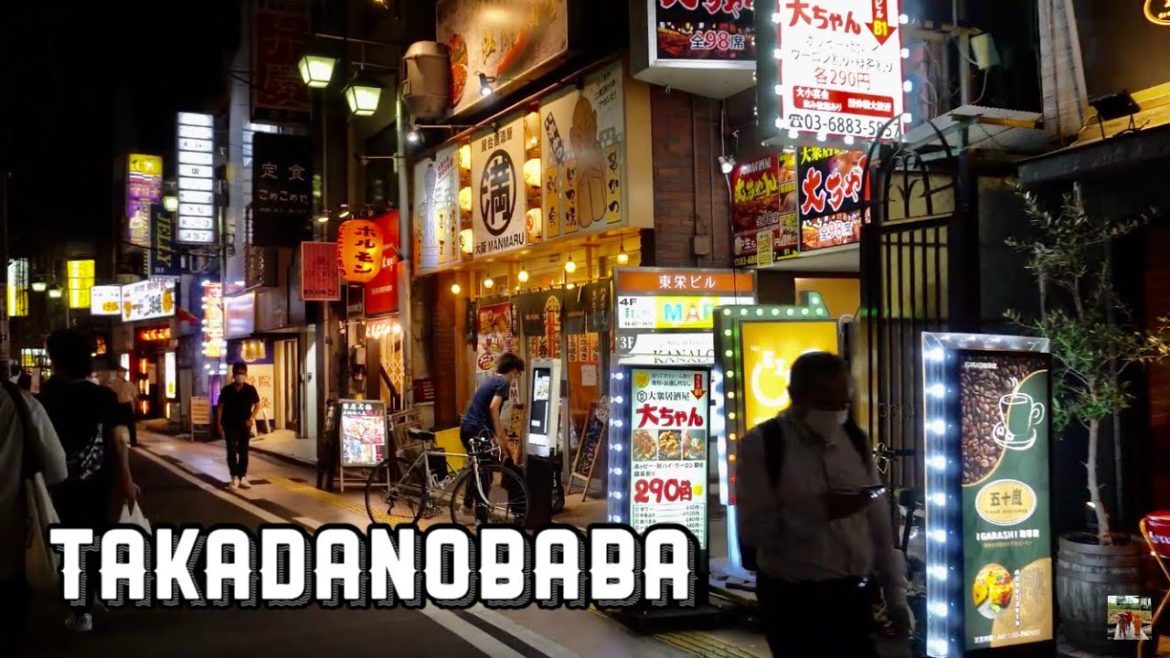 【🇯🇵4K】Night walking in Takadanobaba in Tokyo ~ Town ​​of students ~ Japan travel 【高田馬場】