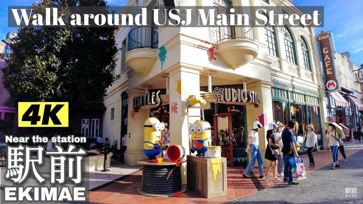 Walk around USJ Main Street【4K】USJメイン通りを一周散歩｜USJ walking tour