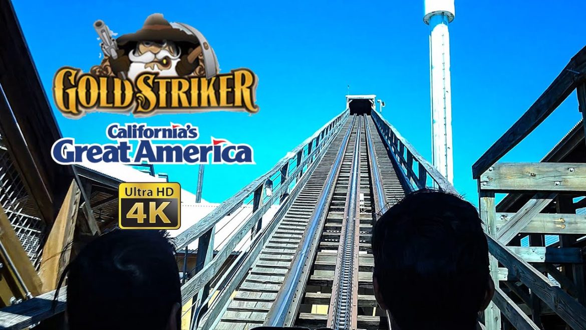 2022 Gold Striker Roller Coaster On Ride 4K POV California's Great America