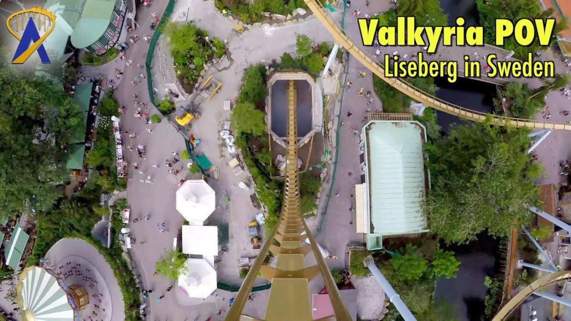 Valkyria Dive Roller Coaster POV at Liseberg in Sweden Valkyria Dive Roller Coaster POV at Liseberg in Sweden
