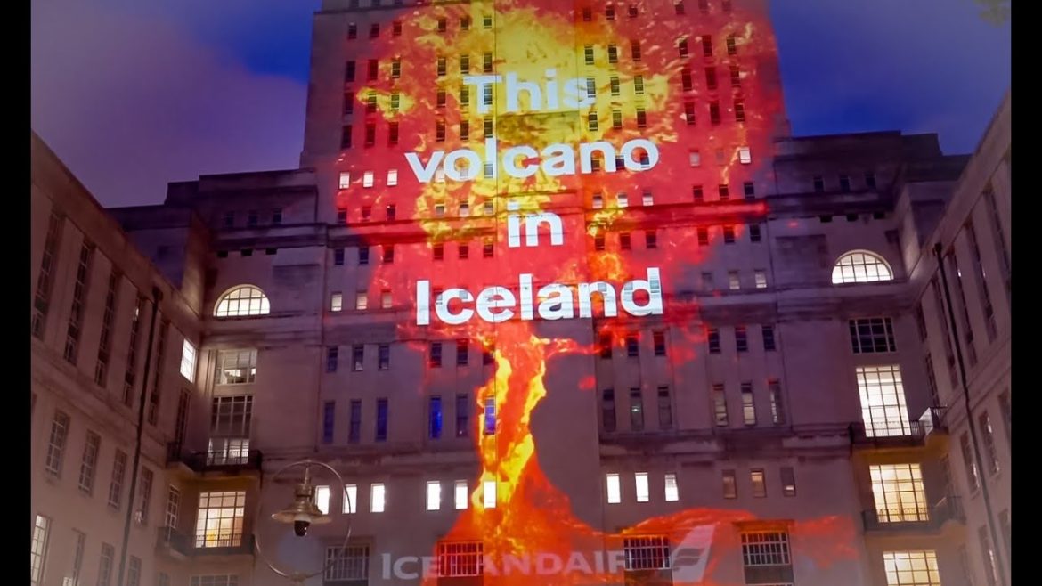 Volcano projections in London, UK  | Icelandair