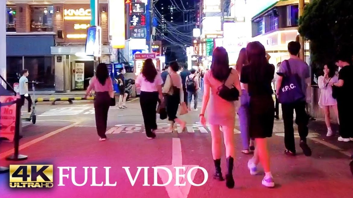 [4K HDR ] Walking gorgeous Hot spot Gangnam Night street in Seoul Korea | July 25, 2022 full video