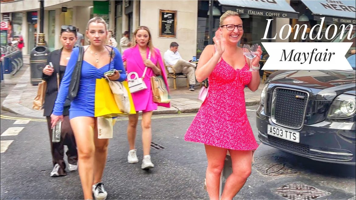 Luxury London Walk in Mayfair. Shepherd Market, Berkeley Square, Bond Street, Piccadilly 4K
