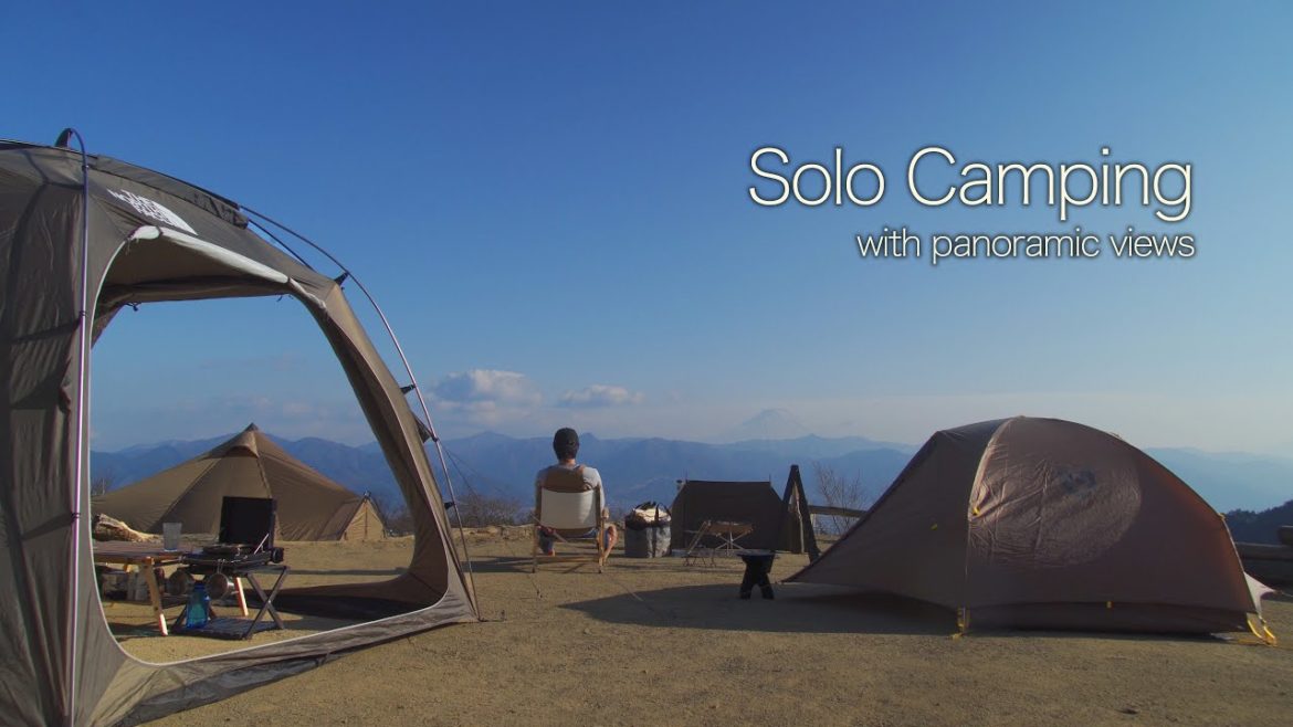 Solo Camping in the scenic mountain (ASMR, Japanese Mt.FUJI, relaxing in the shelter, campfire) Solo Camping in the scenic mountain (ASMR, Japanese Mt.FUJI, relaxing in the shelter, campfire)