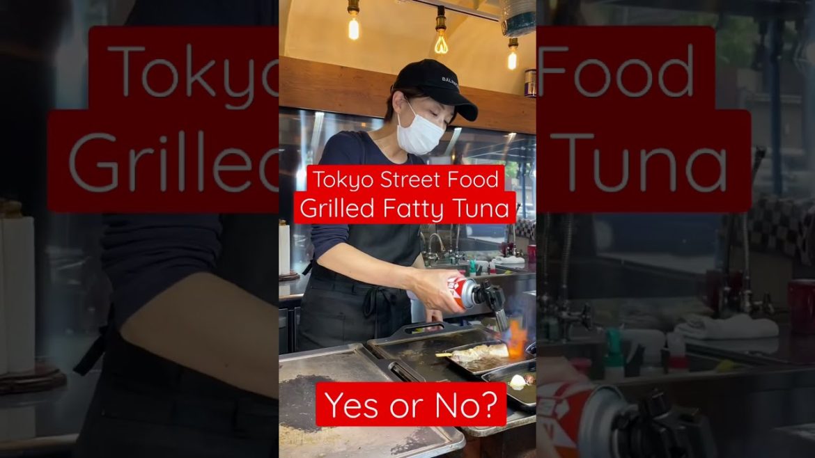 Tokyo Street Food (Grilled Tuna): YES or NO? #shorts #food #streetfood #yummy #cooking