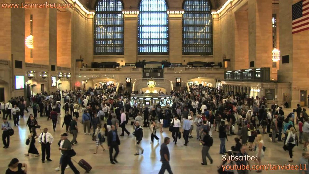 Crowd of People at Grand Central Station - youtube.com/tanvideo11
