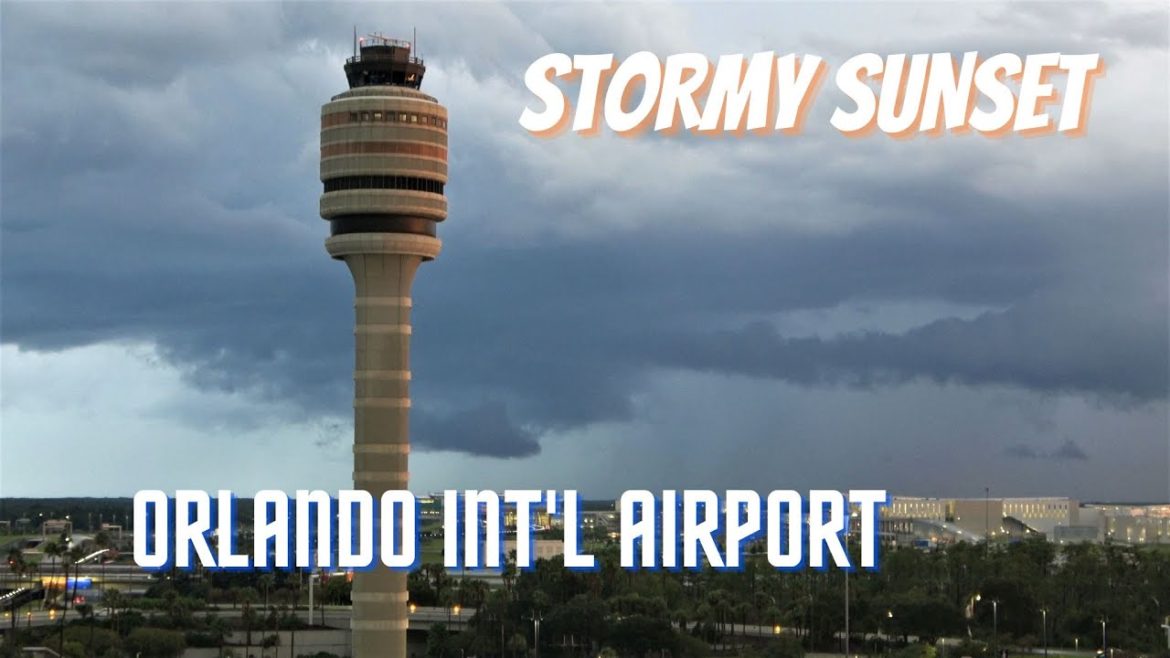 4K PLANE SPOTTING CRAZY STORM DELAYS ORLANDO INT'L AIRPORT MCO 8/19/22.