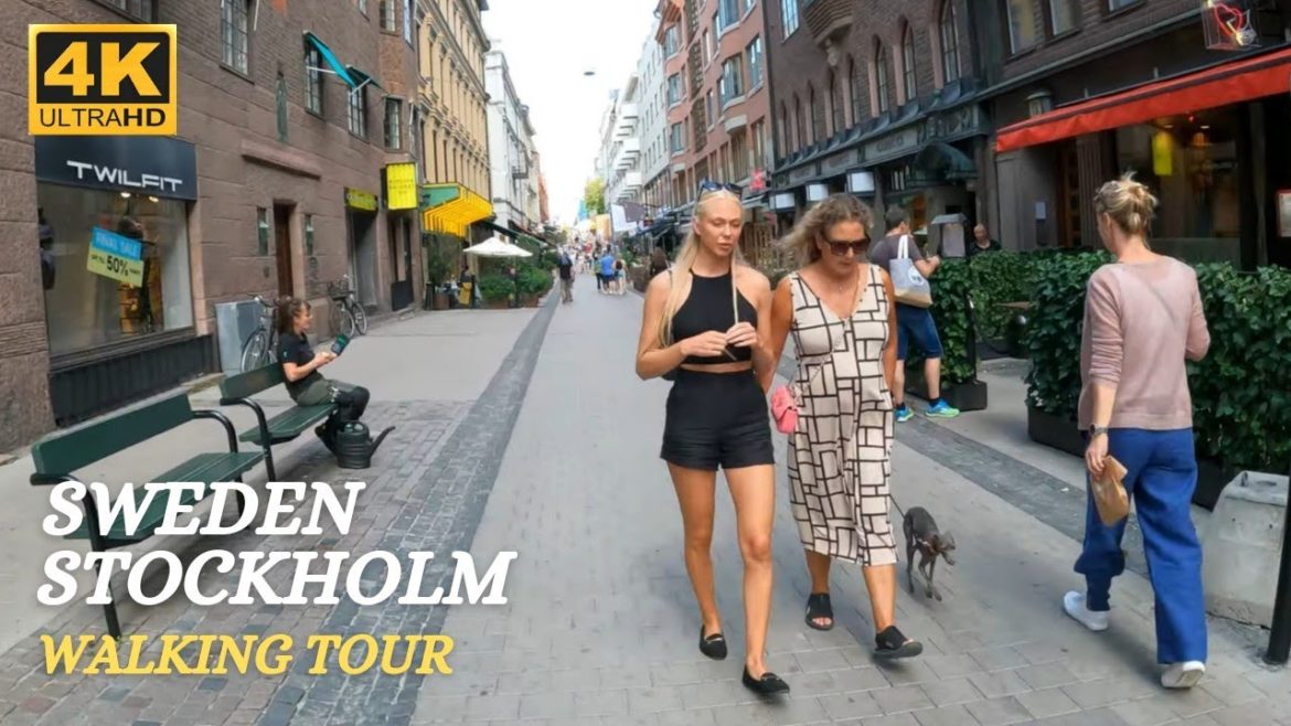 Stockholm - Sweden - Birger Jarlsgatan  - Walking Tour - 4K