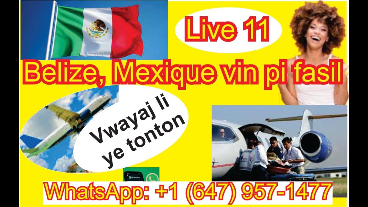 Live vwayaj, Mexico City, Belize, Suriname, Brazil, Chile