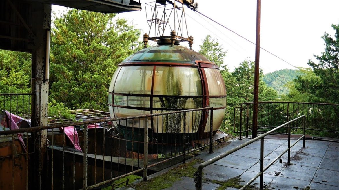 Abandoned Gondola (Sky tram) left behind in the Japan mountains Abandoned Gondola (Sky tram) left behind in the Japan mountains