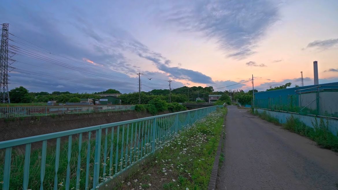 Evening walk from Chiba Matsudo station to Akiyama・4K HDR
