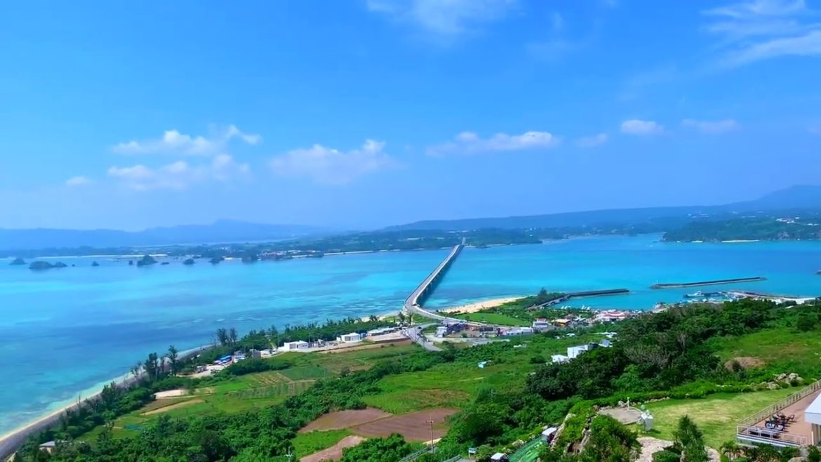 Okinawa's beach and ocean view in Japan