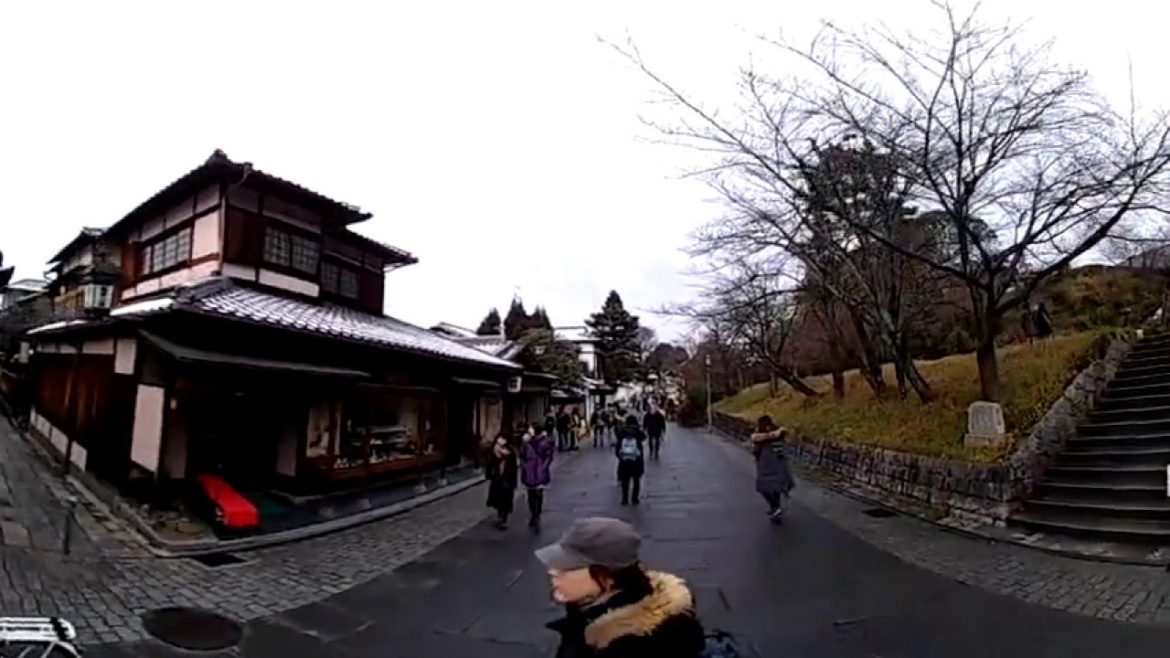 Japan  Walk　VRの旅　京都　Kyoto Vacation Travel Guide/Ishibeikoji　石塀小路　360度体験