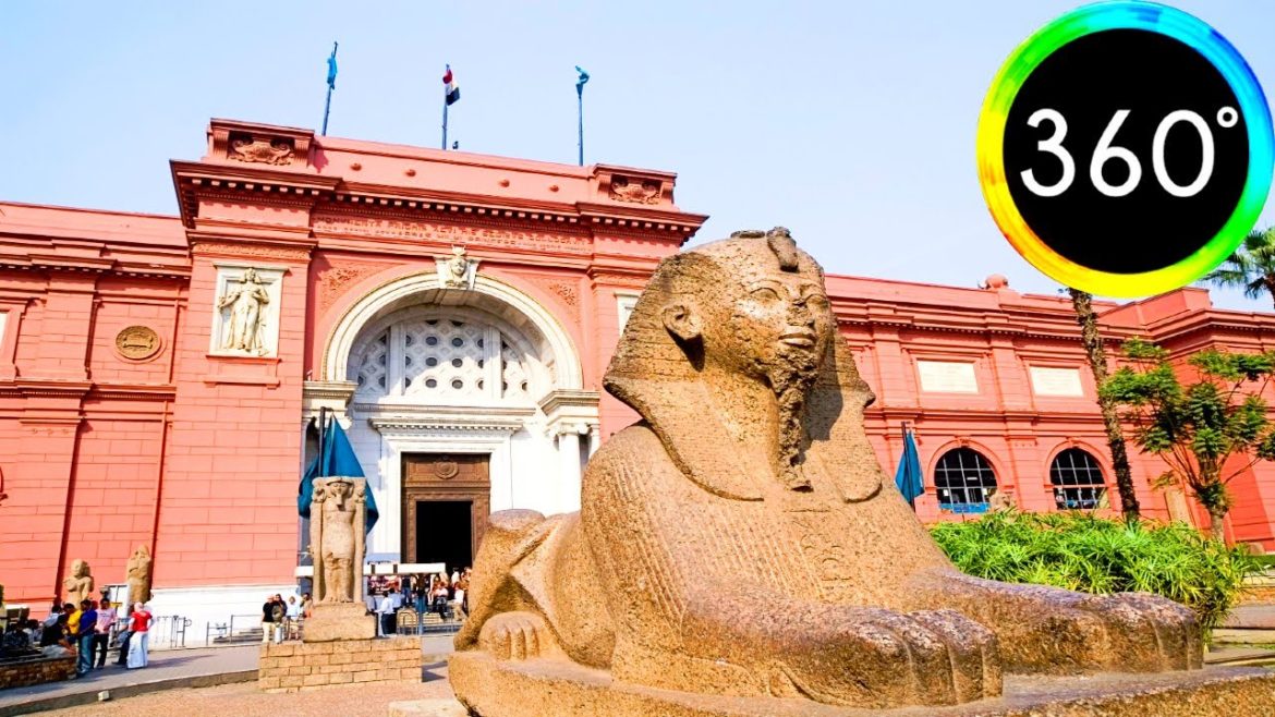 360° Video Outside Cairo Museum Parking Walk Tour Egypt Daniel Nelu Trip 6K 3D Virtual Holiday HD 4K