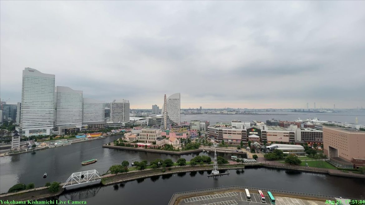 🔴Live Cam Yokohama Japan /横浜汽車道Liveパノラマカメラ  21 Aug 2022
