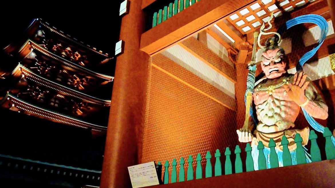 Tokyo Night Walk - Asakusa (▶ 55 min) | 4K 浅草 August 2022 | Japan City Travel Walking Tour