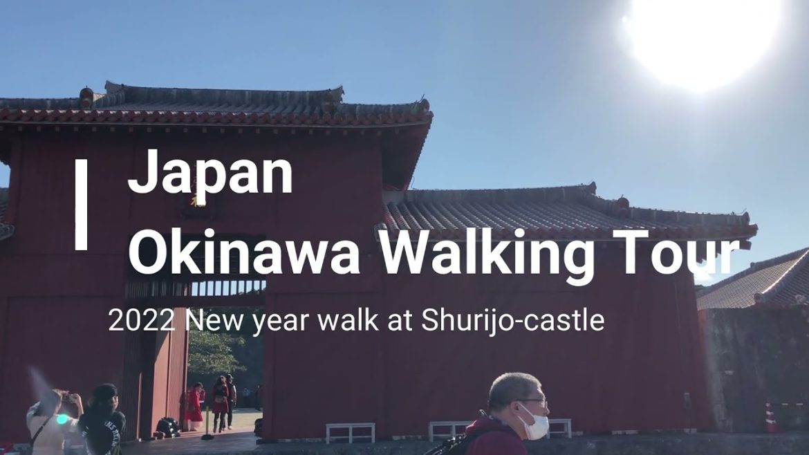 Okinawa Walking Tour/Shurijo castle/ 2022 new year walk 正殿焼失から3年目を迎えた首里城の正月の散策