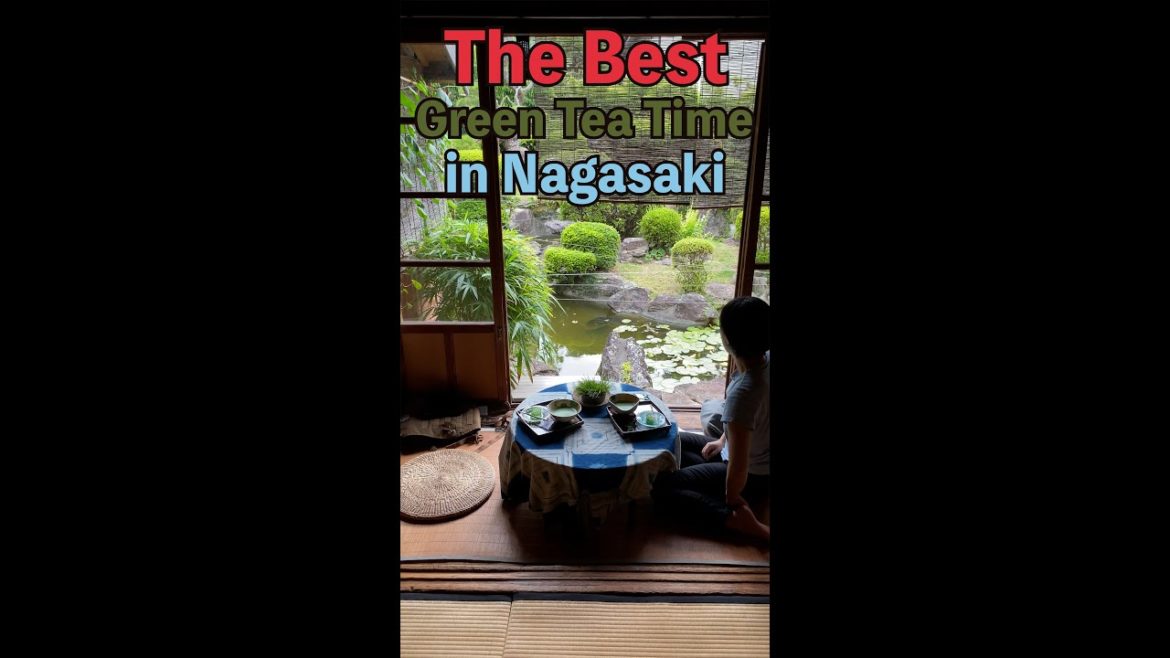 Great Green Tea Time in Nagasaki. KOFUKU temple. 400 years old Zen temple. 興福寺で最高の抹茶時間