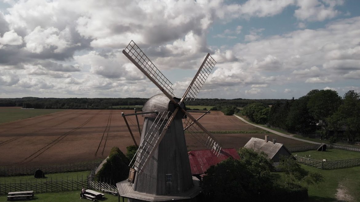 Beautiful Saaremaa Tourist Attractions From Above - Panga Cliff & Angla Windmill Hill (4K)