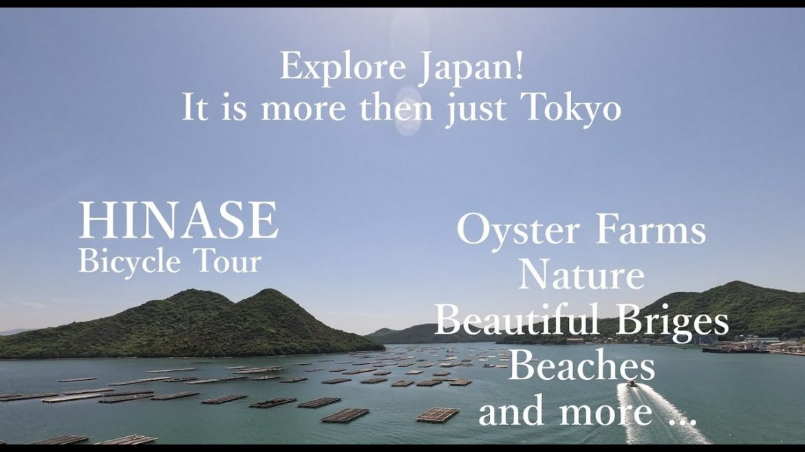 Beautiful Bicycle Tour around Hinase, Japan! Oyster Farms, Bridges and Beautiful views in 4K