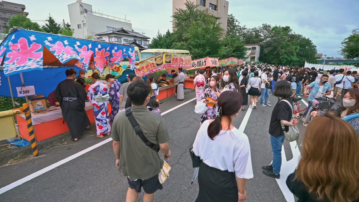 Gunma Maebashi walk before hanabi festival・4K HDR