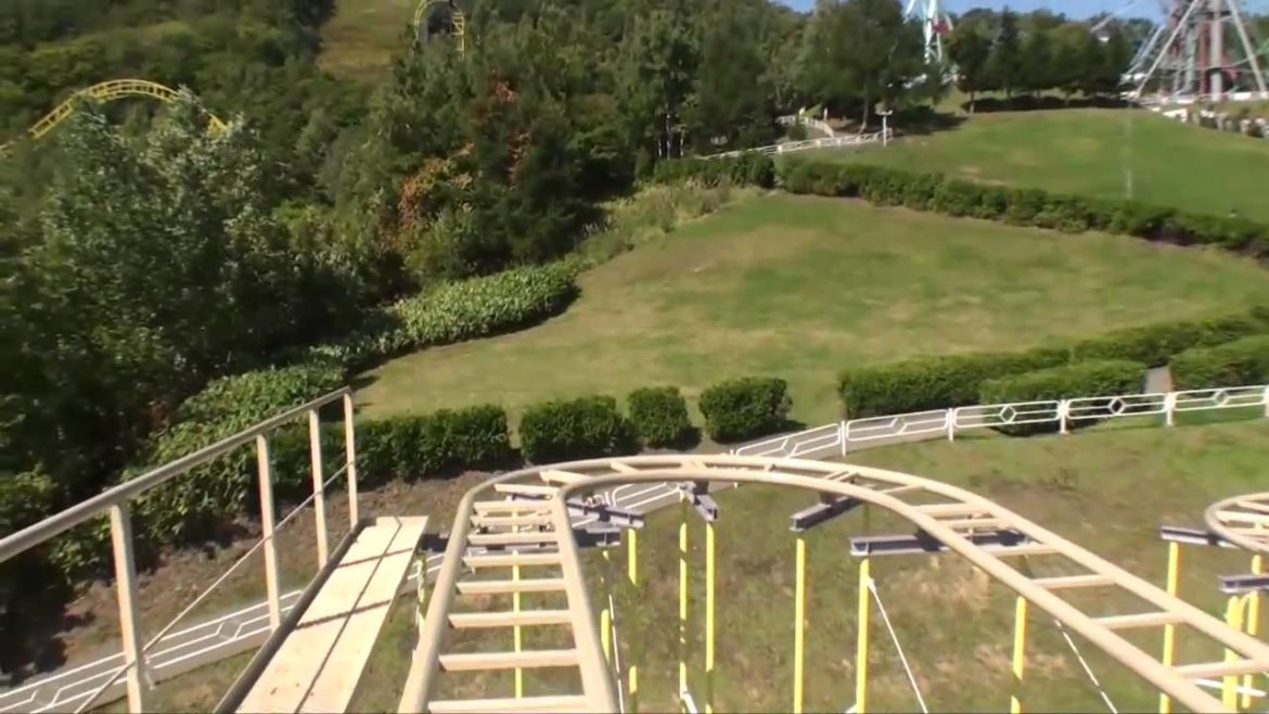 Go Go Sneaker Togo Wild Mouse Roller Coaster Front Seat POV Onride Rusutsu Resort Japan