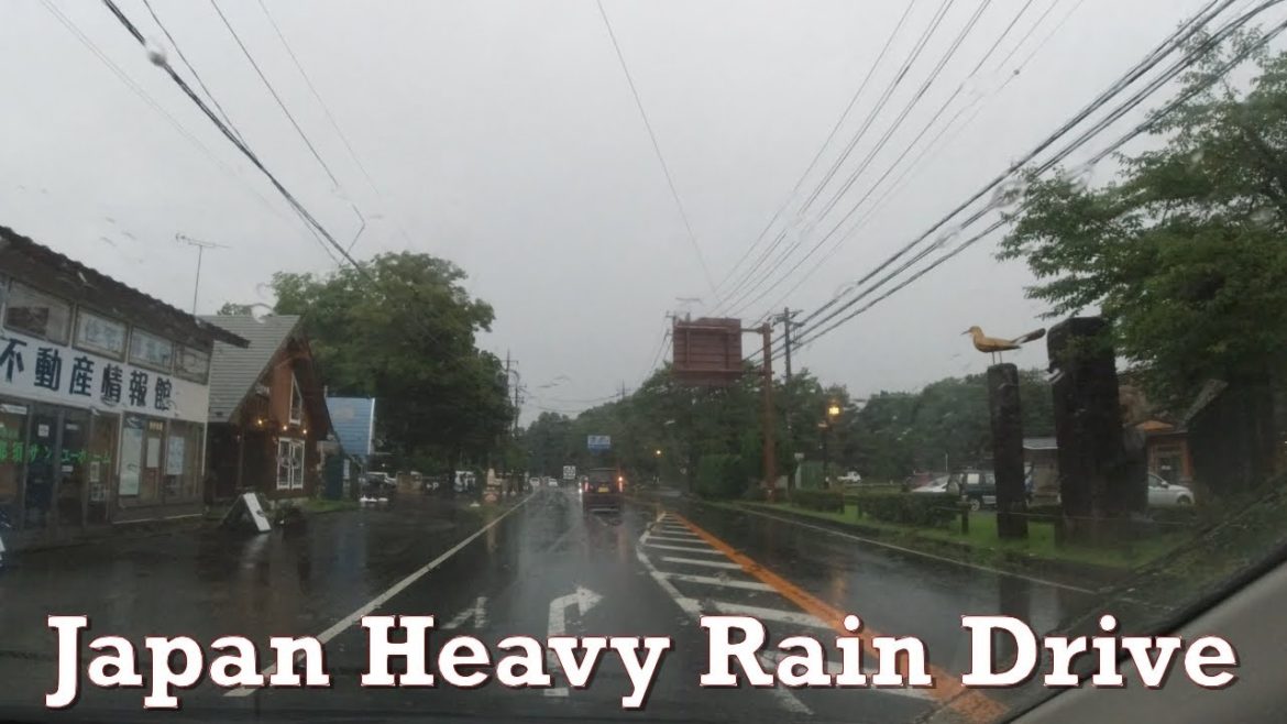 Japan Heavy Rain Drive 2022.08.22 ASMR Ambience Sound Sleep Meditate Relax Tochigi Typhoon