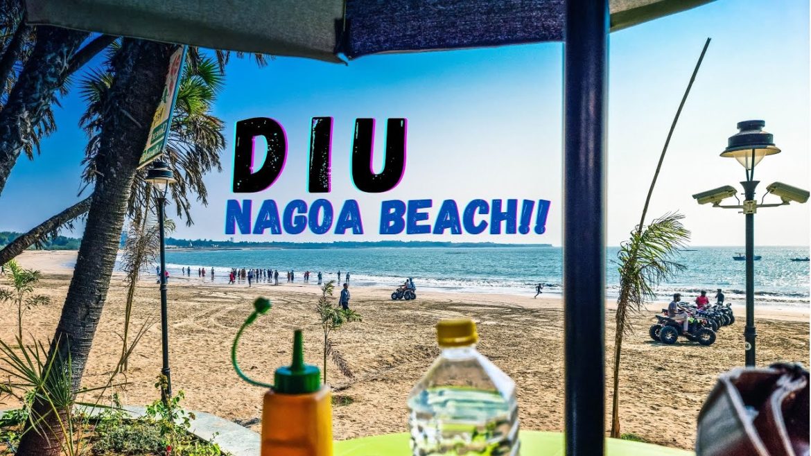 DIU | INDIA | NAGOA BEACH | NAGOA BEACH DETAILED TOUR | FAMOUS BEACHES OF DIU | दिउ नगोआ बीच | 4K