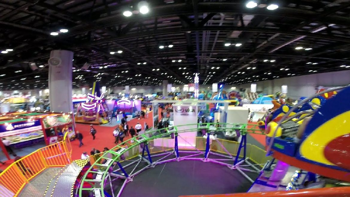 Spinning Coaster front seat on-ride HD POV IAAPA Attractions Expo