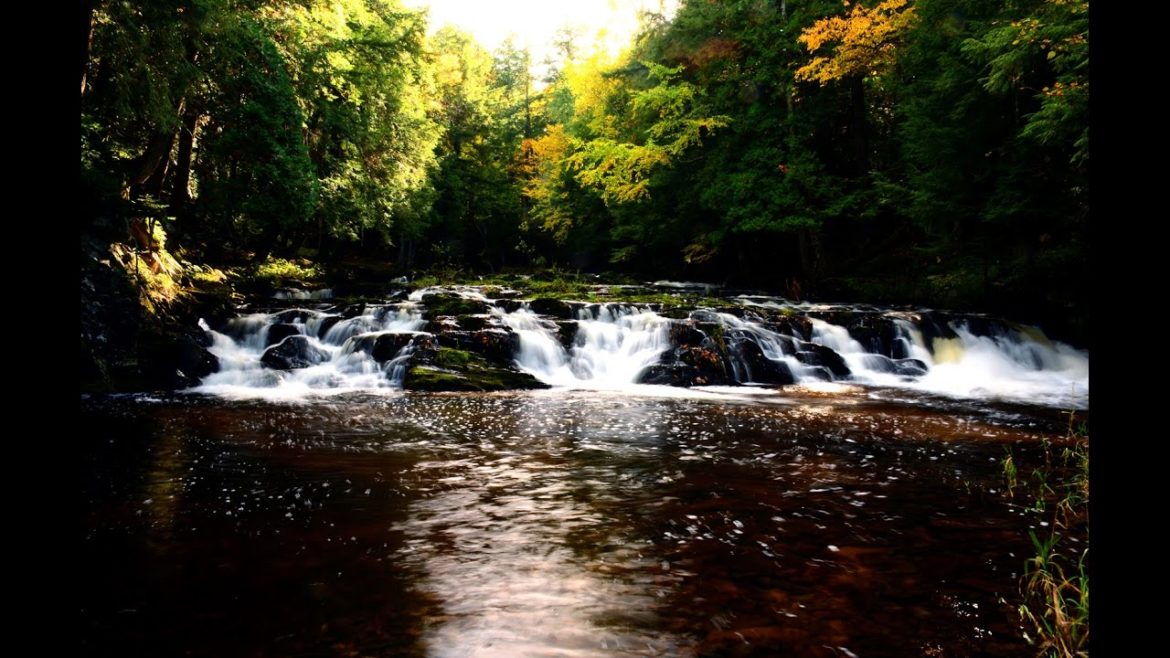 Saarinen Falls Baraga County Michigan 4k time lapse