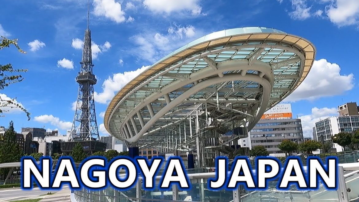 Walk through the strange building "Spaceship-Aqua" in Sakae, downtown area of Nagoya, Japan