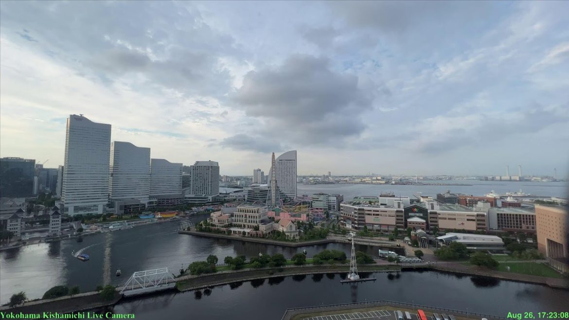 🔴Live Cam Yokohama Japan /横浜汽車道Liveパノラマカメラ  26 Aug 2022