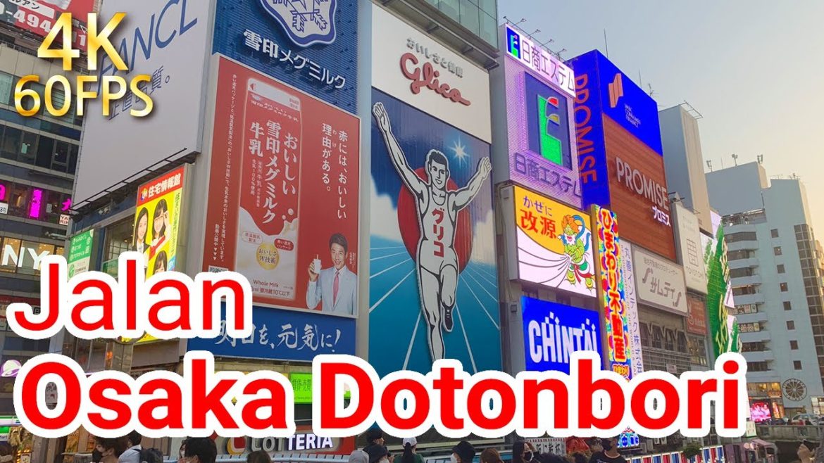 [Osaka Dotonbori] Osaka Dotonbori berjalan kaki pada waktu tengah hari Osaka dikenali sebagai bandar
