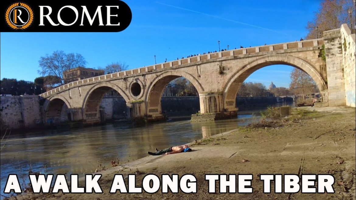 Rome Italy ➧ A Walk Along the Tiber ➧ Guided tour [4K Ultra HD]