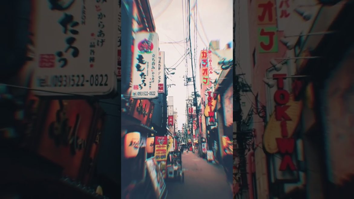 Japanese scenery. Uomachi 1-chome.小倉北区魚町1丁目。飲食店街。