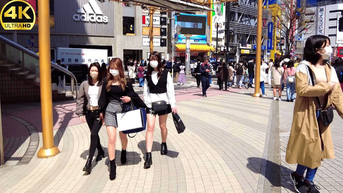 【4K】Tokyo Field Walk - Shibuya - April 2022