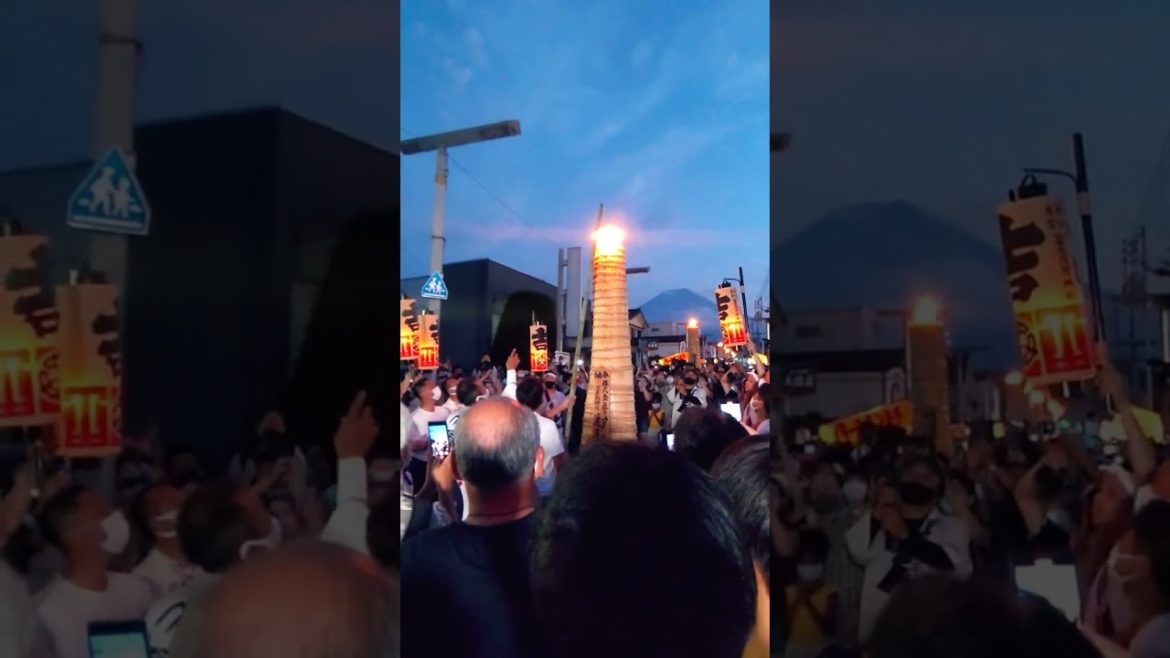 Lighting Huge Torch in front of Mt Fuji 🗻