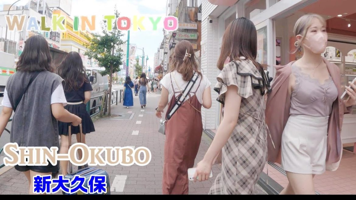 【4K Tokyo Walk】Shin-Okubo Walk　新大久保散歩　신오쿠보　【東京散歩】2022/8/19