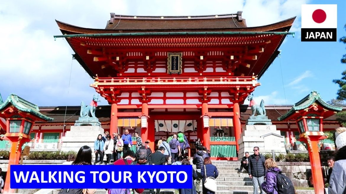 Walking Tour Kyoto Japan 🇯🇵 - Bamboo Forest Shrines Torii Gates