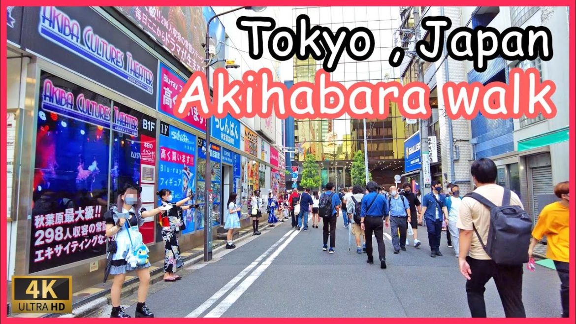 Tokyo walk 4K,Japan – Akihabara on Sunday , 秋葉原 メイド通り Tokyo walk 4K,Japan - Akihabara on Sunday , 秋葉原 メイド通り