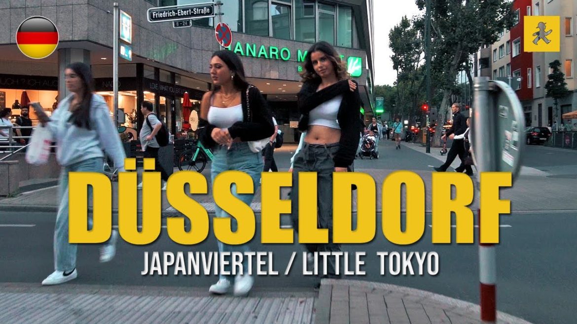 Düsseldorf Walk | Walking around The Little Tokyo of Düsseldorf, Germany [4K]