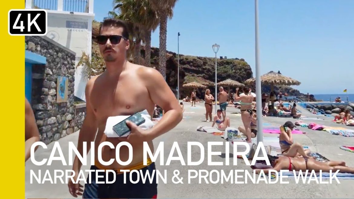 Canico, Madeira, Portugal Narrated Walking Tour 2022 | Caniço de Baixo 4K