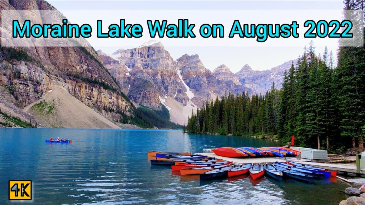 Moraine Lake Walk 2022 - one of the most beautiful lake in the world  #alberta #banff #canada