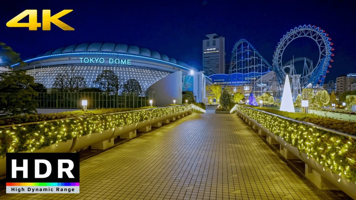 【4K HDR】🎄 Christmas Night Walk at Tokyo Dome