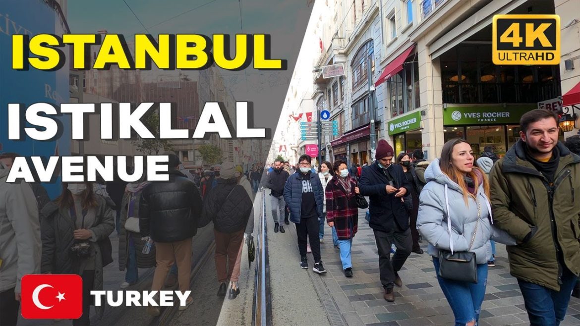 Istanbul Touristic Istiklal Avenue Walking Tour | Feb 2022|4k UHD 60fps